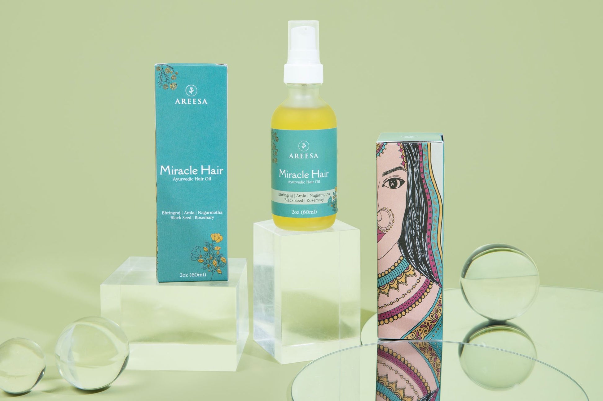 Areesa Miracle Hair Ayurvedic hair oil. Hair oil for hair fall, scalp treatment